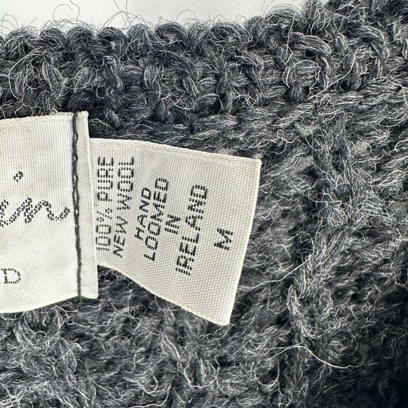 Patrick Malin Sweater Mens M Pure Wool Donegal Ireland Thick Chunky Fisherman - Picture 16 of 16